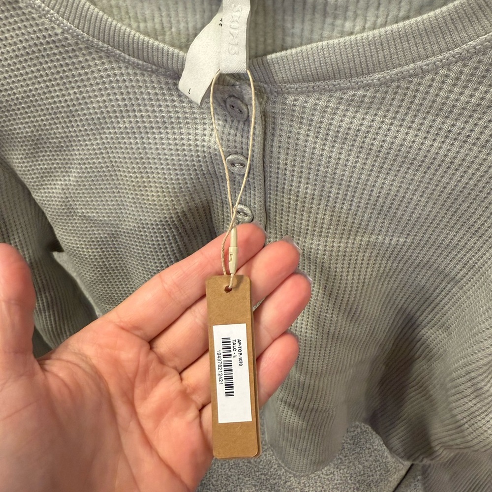 SKIMS Light Gray Crew Neck Sweater - Picture 2 of 2